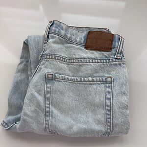 Aeropostale Light Blue Heavy Distressed Mom Jeans